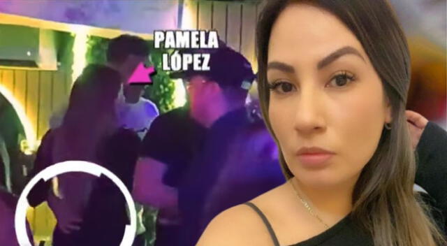 Pamela López se va de fiesta con misterioso galán que sería pareja de su amiga.