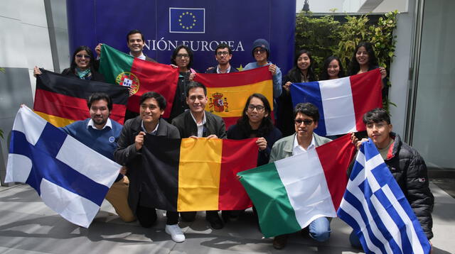 Ganadores de la beca con la que estudiaran en Europa. Fuente: Difusión