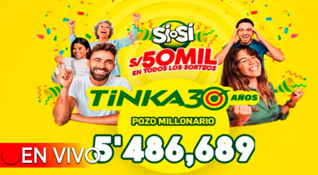 El pozo millonario de la Tinka se sorteará el miércoles 21 de agosto a las 10:50 p.m.