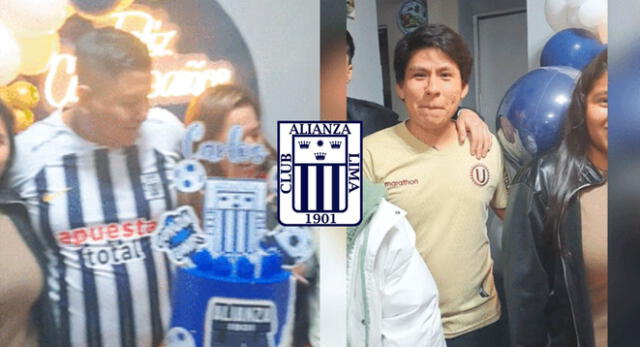 Joven celebra su cumpleaños con temática de Alianza Lima, pero su amigo rompe el código de vestimenta.