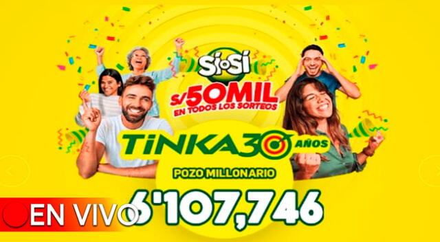 El pozo millonario de la Tinka se sorteará el miércoles 28 de agosto a las 10:50 p.m.