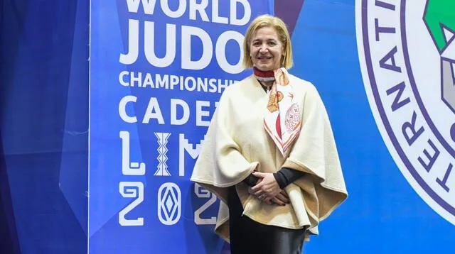 María Martínez, presidenta de la Federación Peruana de Judo.