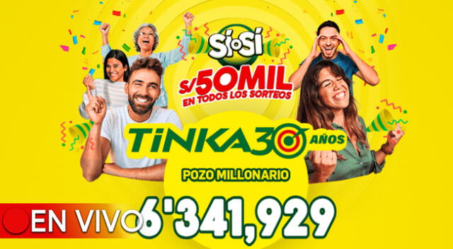 El pozo millonario de la Tinka se sorteará el domingo 1 de septiembre a las 10:50 p.m.