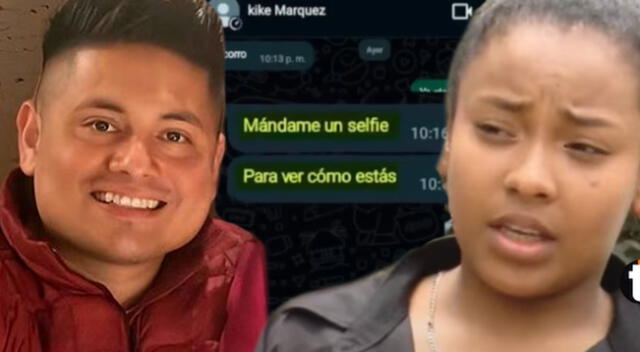 Kike Márquez y los chats que le enviaja a la mujer de su ampay.