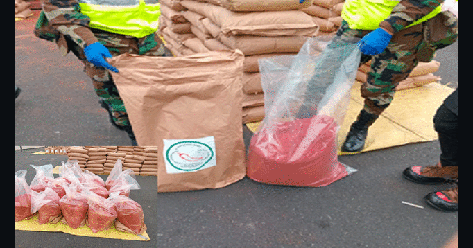 La PNP informó que la droga camuflada en paprika en polvo  estaba en bolsas plásticas y de papel