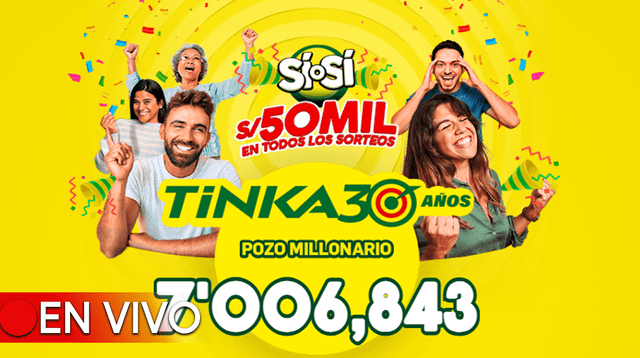 El pozo millonario de la Tinka se sorteó este domingo 08 de septiembre a las 10:50 p.m.