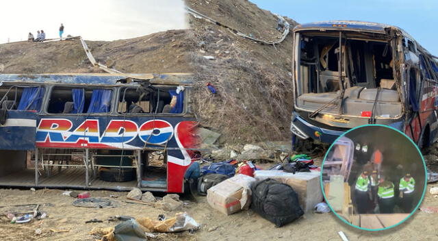 Bus interprovincial sufre accidente en carretera de Piura y deja personas fallecidas.