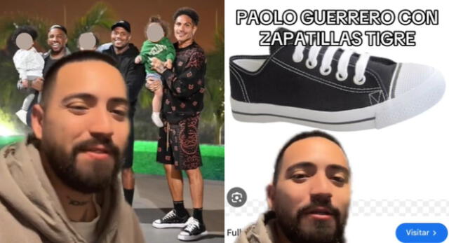 Paolo Guerrero es captado usando unas zapatillas 'Tigre' e imagen es viral en TikTok.