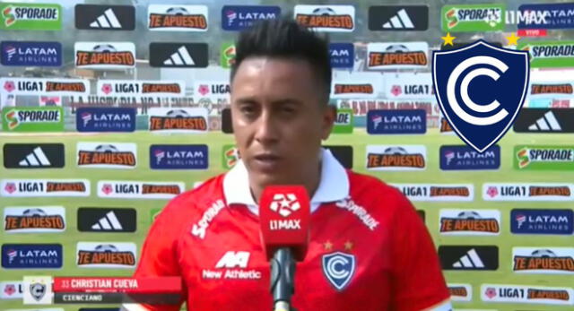 Christian Cueva brinda declaraciones tras su debut y triunfo de Cienciano ante UTC.