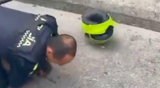 Policía pasó un tenso momento.