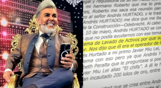 Andrés Hurtado se encuentra siendo investigado por lavado de activos, tráfico de influencia y cohecho.