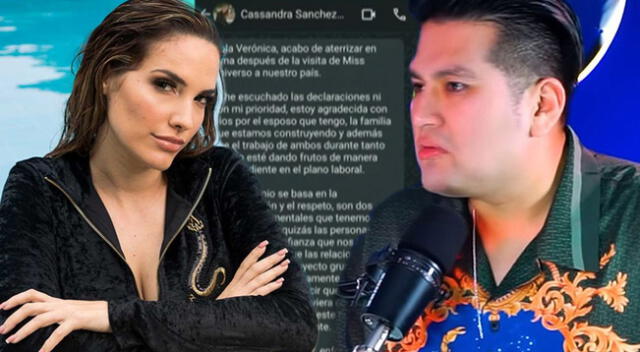 Cassandra Sánchez habló sobre polémica de Deyvis Orosco.