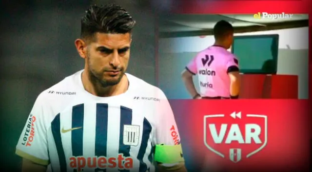 Carlos Zambrano reclama por penal cobrado en la derrota de Alianza Lima.