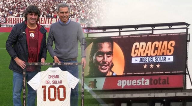 Chemo del Solar fue homenajeado en Universitario de Deportes.