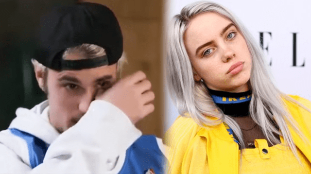 Justin Bieber llorando al hablar sobre Billie Eilish.