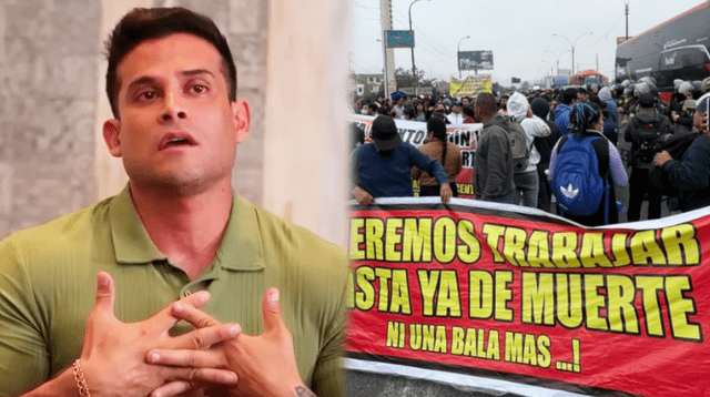 Christian Domínguez apoya paro de transportistas.