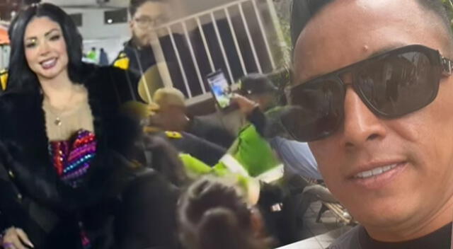 Pamela Franco y Christian Cueva en Machu Picchu: Así fue la escandalosa entrada de cantante con abundante personal policial.