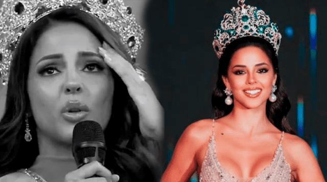 Luciana Fuster se muestra apenada durante el Miss Grand International 2024.