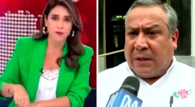 La presentadora de noticias se mostró indignada ante la indiferencia de Gustavo Adrianzen. La presentadora de noticias se mostró indignada ante la indiferencia de Gustavo Adrianzen.
