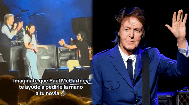 Así fue la pedida de mano en el concierto de Paul McCartney.