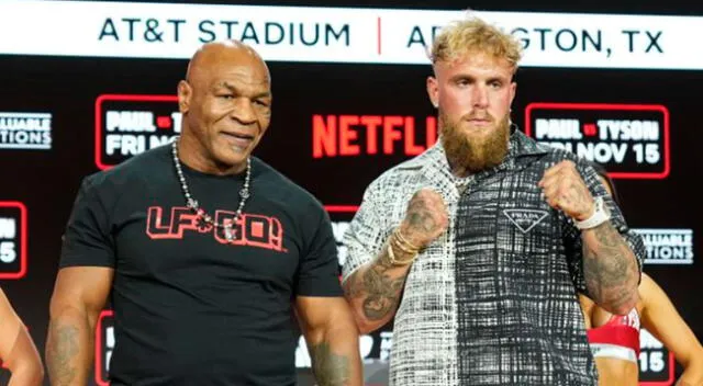 Resultados del pesaje previo al combate revelaron que Mike Tyson y Jake Paul pesan igual.