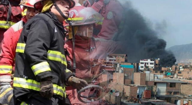 Fuerte incendio se registró en el Jr. Los Álamos, San Martín de Porres.