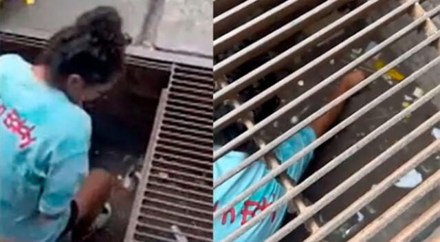 Usuarios en TikTok reaccionaron ante la conducta de la fémina recuperando su moneda de 50 céntimos.