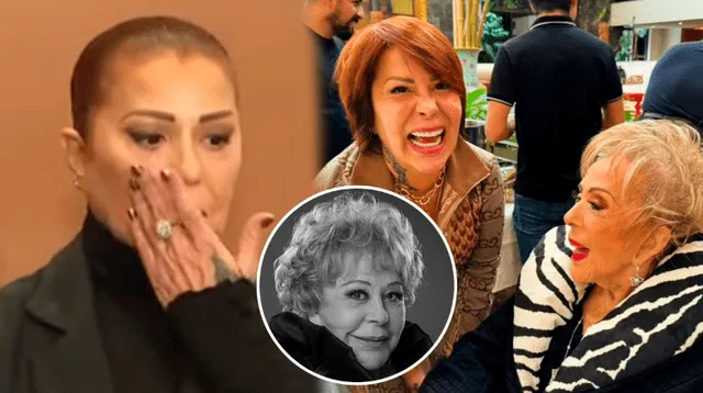 Alejandra Guzmán se quiebra tras el fallecimiento de su madre Silvia Pinal.