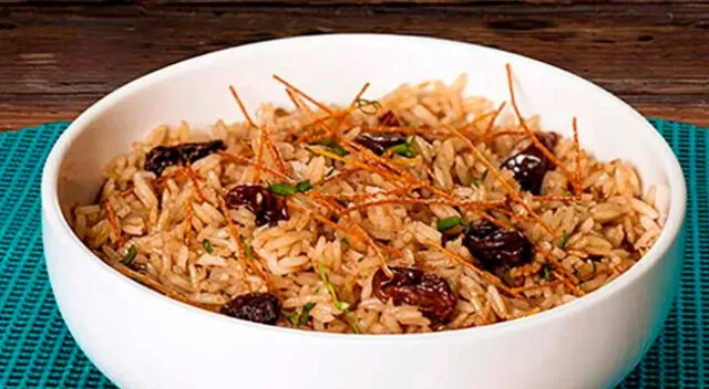 Receta de cómo preparar arroz árabe para la cena de fiestas.