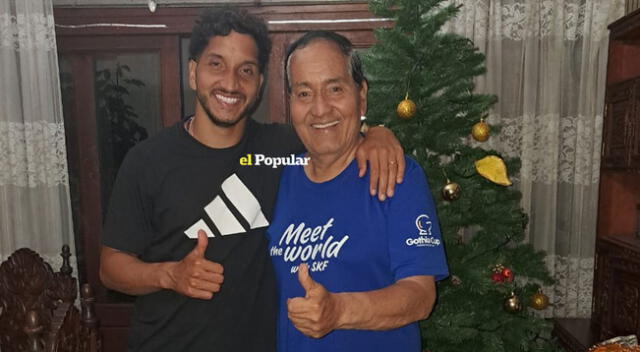 Lalo Archimbaud junto a su hijo Jean Pierre celebran la Navidad.