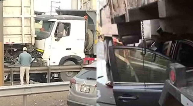 El terrible choque múltiple registrado en la Panamericana Sur ocasionó una severa congestión vehicular del norte al sur.