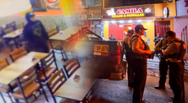 Cámaras de seguridad registraron el atentado en pollería. Cámaras de seguridad registraron el atentado en pollería.