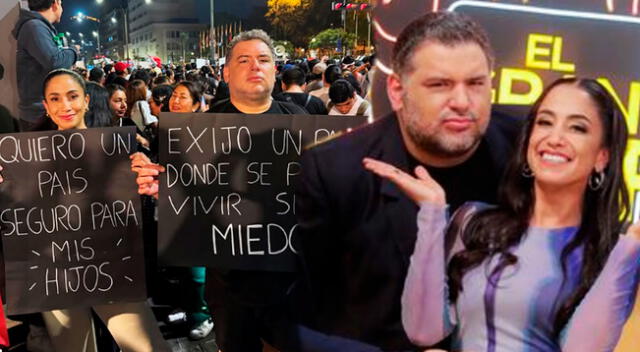 Nelly Rossinelli y Javier Masías acudieron a la marcha nacional Nelly Rossinelli y Javier Masías acudieron a la marcha nacional