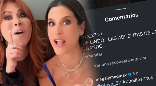 Magaly Medina y María Pía Copello se ENFRENTAN a usuarios que las tildaron de 'ABUELITAS' en video Magaly Medina y María Pía Copello se ENFRENTAN a usuarios que las tildaron de 'ABUELITAS' en video