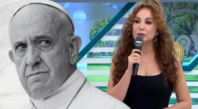 Janet Barboza comete error al mencionar el apellido del Papa Francisco. Janet Barboza comete error al mencionar el apellido del Papa Francisco.