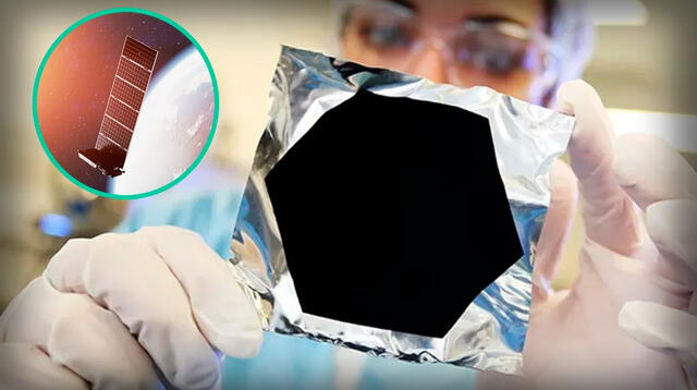 Científicos buscan pintar satélites con el “Vantablack”. Científicos buscan pintar satélites con el “Vantablack”.