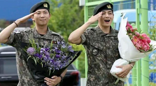 Jungkook y Jimin de BTS terminan el servicio militar obligatorio de Corea. Jungkook y Jimin de BTS terminan el servicio militar obligatorio de Corea.