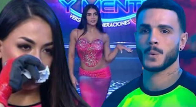Onelia Molina reacciona sobre Mario Irivarren mirando a Vania Bludau. Onelia Molina reacciona sobre Mario Irivarren mirando a Vania Bludau.
