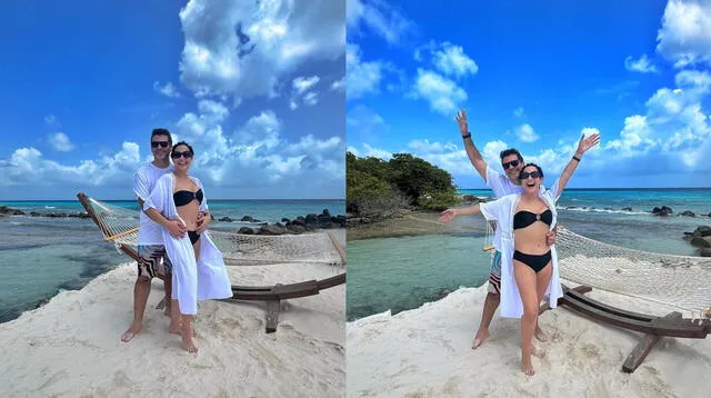Natalia Salas y su esposo en aruba Natalia Salas y su esposo en aruba