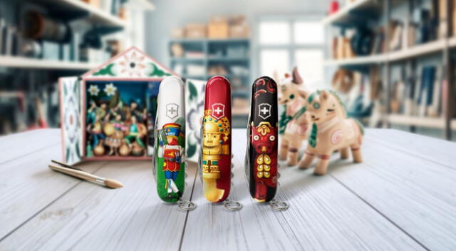 Mincetur y Victorinox presentan una edición de lujo de las navajas suizas con artesanías peruanas. Mincetur y Victorinox presentan una edición de lujo de las navajas suizas con artesanías peruanas.