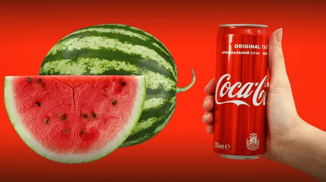 Especialista compara Coca-Cola y sandía con un resultado impactante. Especialista compara Coca-Cola y sandía con un resultado impactante.