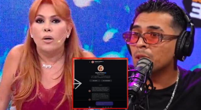 Magaly Medina le puso el parche a Chiquiwilo por chats falsos.