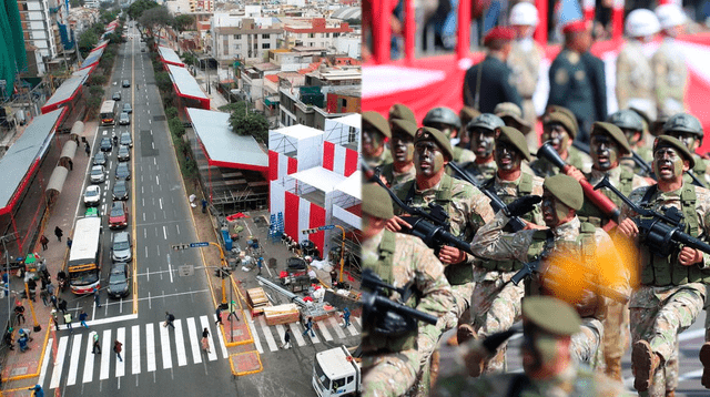 Empezó el cierre parcial de la avenida Brasil por instalación de tribunas para la Parada Militar Empezó el cierre parcial de la avenida Brasil por instalación de tribunas para la Parada Militar