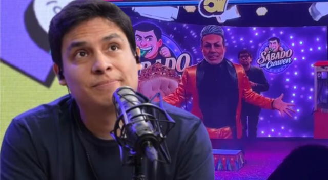 Curwen se caracteriza como Andrés Hurtado para show especial. Curwen se caracteriza como Andrés Hurtado para show especial.