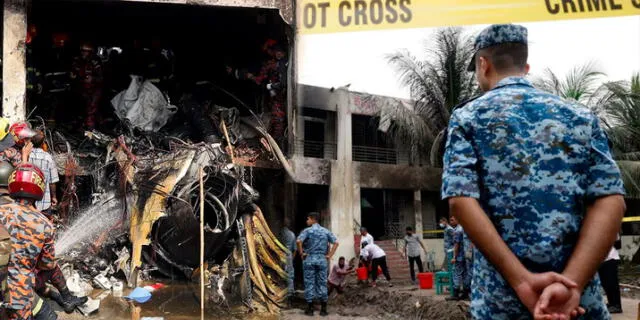 La caída de un avión militar en Bangladesh ha dejado al menos 30 personas muertas La caída de un avión militar en Bangladesh ha dejado al menos 30 personas muertas