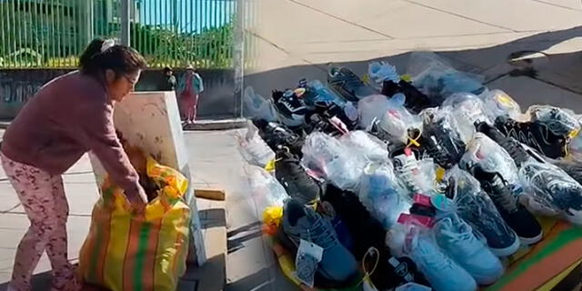 Un singular robo en Huancayo dejó ver a dos ladores robando zapatillas, pero, no notaron que era de un solo pie