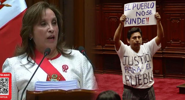 Congresistas interrumpen mensaje a la Nación de Dina Boluarte Congresistas interrumpen mensaje a la Nación de Dina Boluarte
