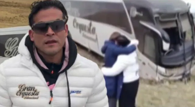 Karla Tarazona y Christian Domínguez se pronuncian sobre accidente de Gran Orquesta Internacional.