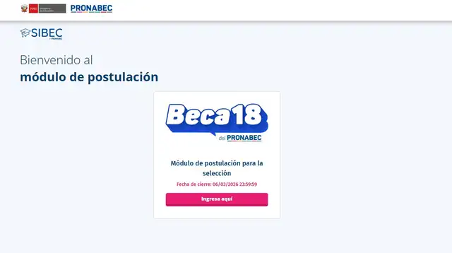 <strong> Beca 18 inició la etapa de postulación</strong>   