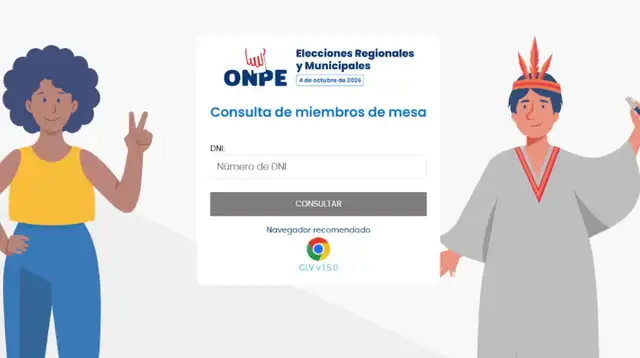 Portal de la ONPE para consultar si fuiste elegido miembro de mesa. Portal de la ONPE para consultar si fuiste elegido miembro de mesa.